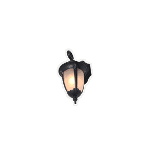 Aluminum and glass wall lamp, 160 cm, E27 bulb base - Black product image 2