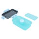 Al Saif Gallery plastic lunch box, 1.2 litres, rectangular, with lid - blue product image 2