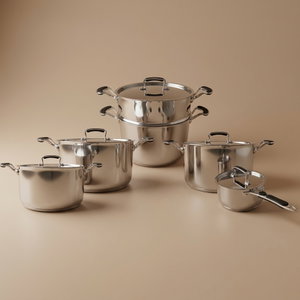 Rocky Steel Cookware Set, 11 Pieces - Silver product image