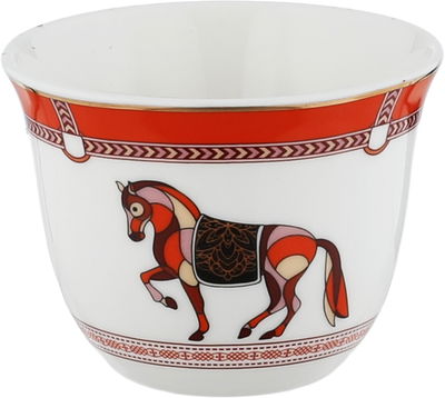 طقم فناجين قهوة سعودي بورسلان السيف غاليري، 12 قطعة - متعدد الألوان product image 2