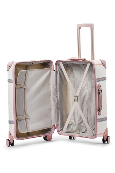 Limra LMA-6085 Artificial Leather Travel Suitcase, 20 Inch, 4 Wheels, 360 Degree Rotating - Beige Pink product image 5