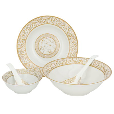 طقم سفرة بورسلان السيف غاليري، 45 قطعة - ابيض product image 3