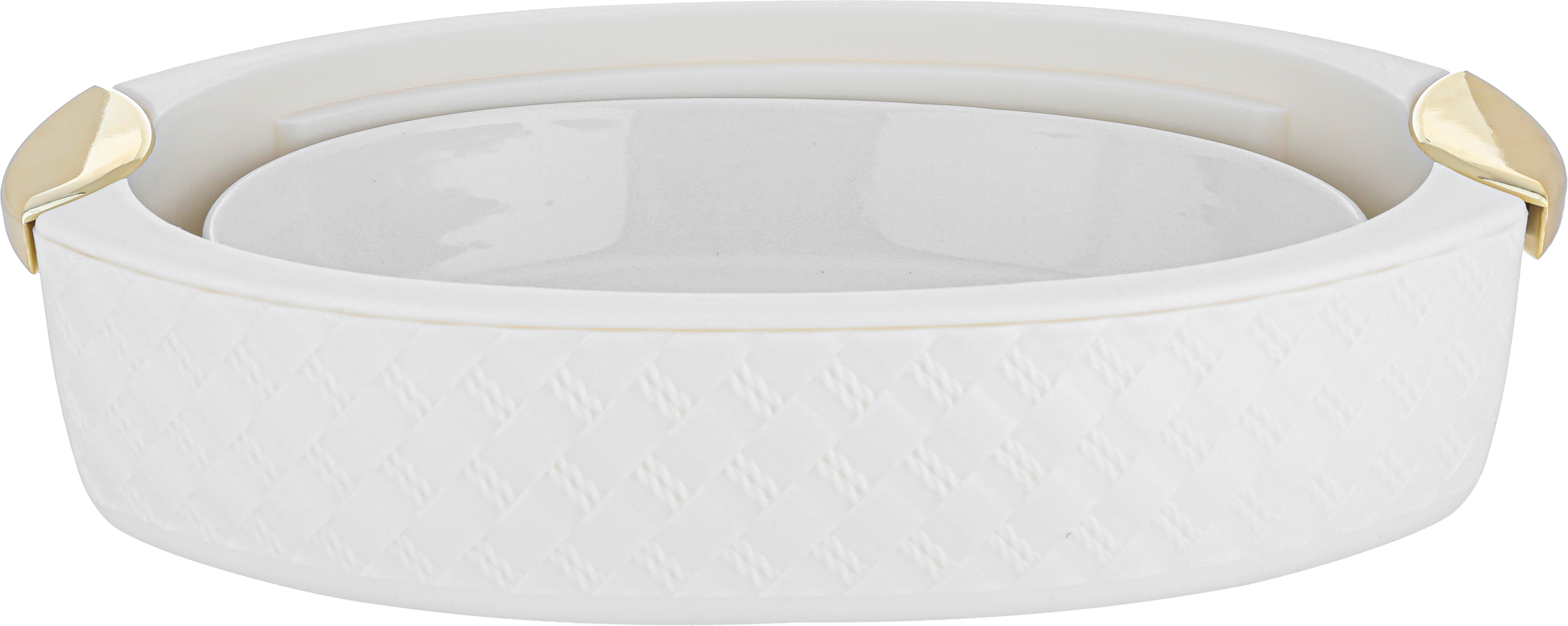 Saif Plus Plastic Food Container with Porcelain Plate, 12 x 24 x 34 cm, Small - Beige product image 3