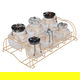 طقم علب بهارات زجاج السيف غاليري، بستاند ذهبي، 7 قطع - ملون product image 2