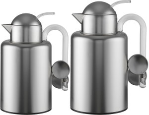AlAl Saif Gallery Ikram Thermos Set, 1/1.5 Liter, Glass Inner Material, Transparent Handle - Silver product image 2