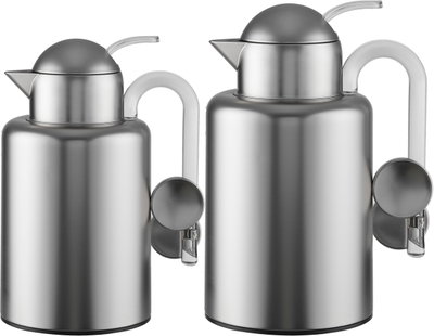 AlAl Saif Gallery Ikram Thermos Set, 1/1.5 Liter, Glass Inner Material, Transparent Handle - Silver product image 2