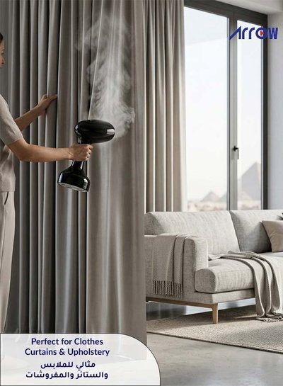 Arrow RO-50LPWQ Portable Steam Iron, 1500W, 280ml, 30g/min Steam Rate, Safe for All Fabrics - Black product image 10