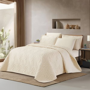 طقم لحاف بيزلي مايكروفايبر، 260x235 سم، نفرين، 6 قطع - كريمي product image 2