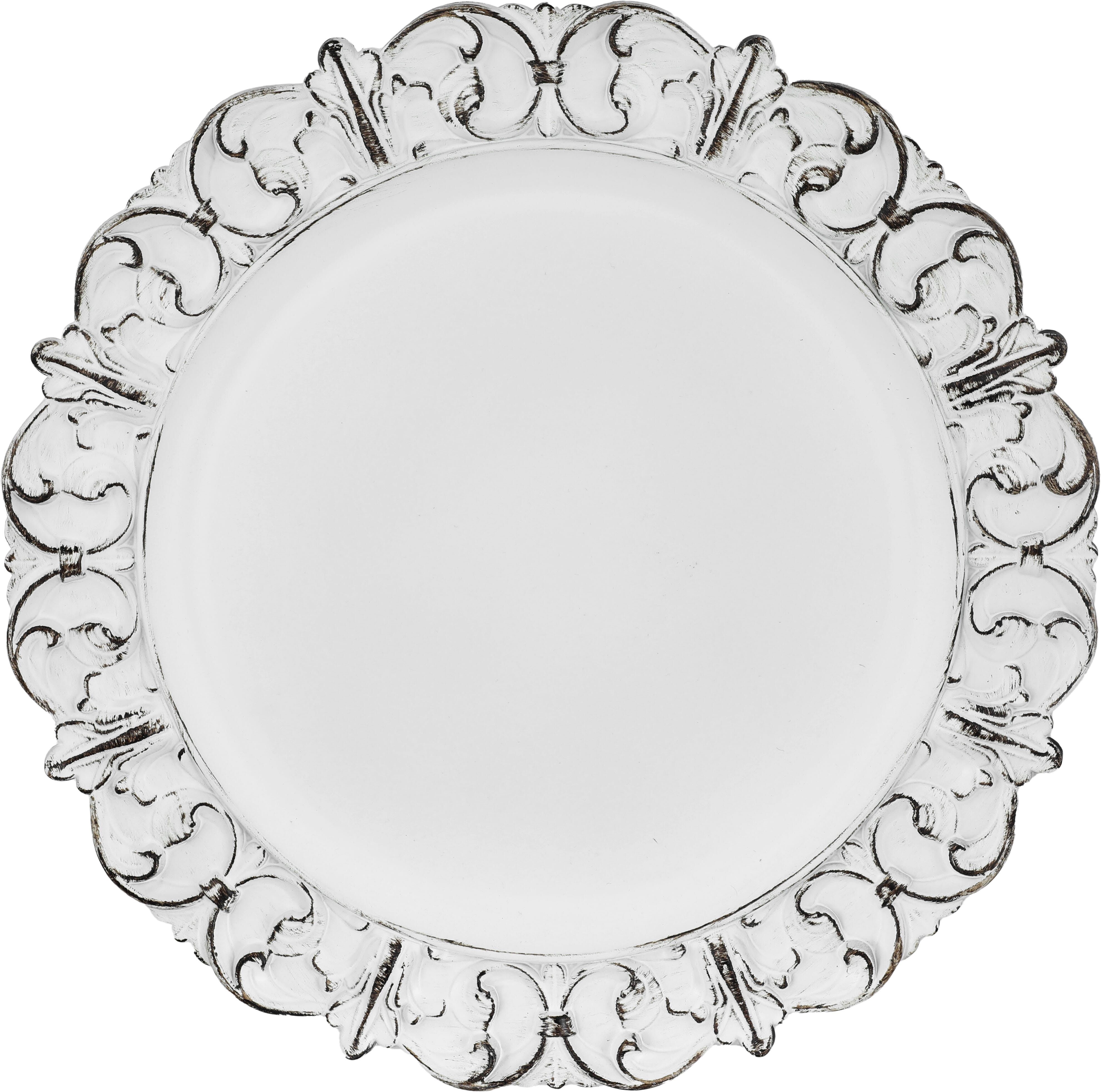 Al Saif Gallery Fiber Serving Plate, 35X35X1.9 Cm, Round - White product image