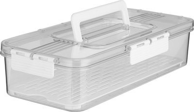 Box With Plastic Lid, Al Saif Gallery, 34X17X8 Cm - Clear White product image 2