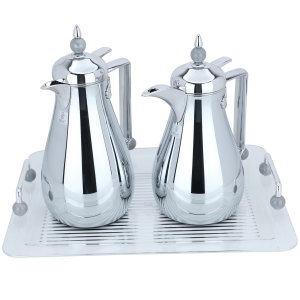 Thermos set with tofreyaAl Saif Gallery, 3 pieces - silver grey product image 2