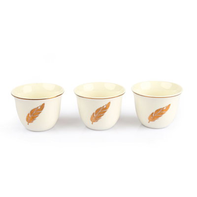 طقم فناجين قهوة عربي بورسلان السيف غاليري، 12 قطعة - ابيض product image 1