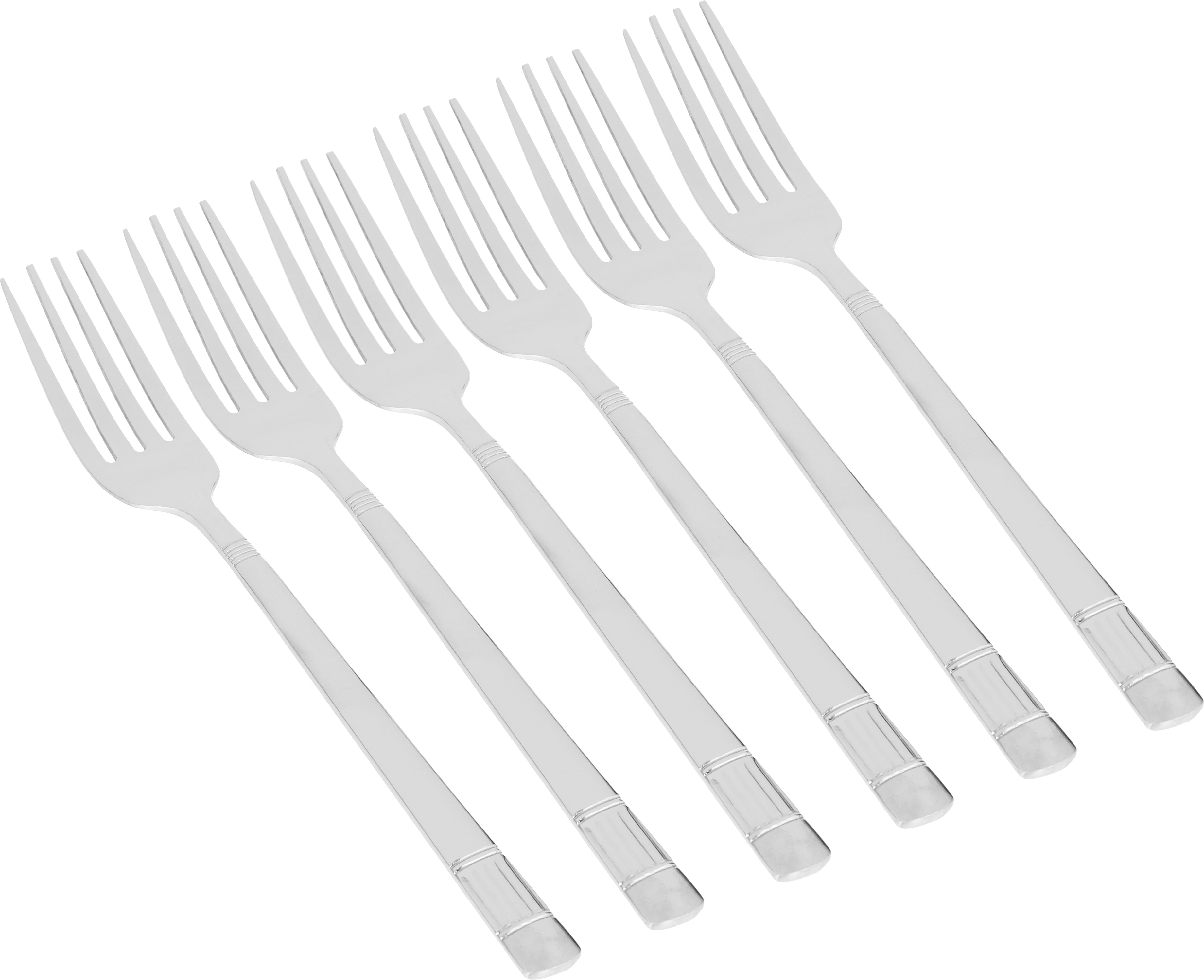 Al Saif Gallery Steel Forks Set, 6 Pieces - Silver product image