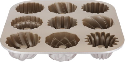 قالب كيك جرانيت ماريسا لونينا، 9 خانات، 23.5x23.5x3.5 سم - ذهبي product image 2