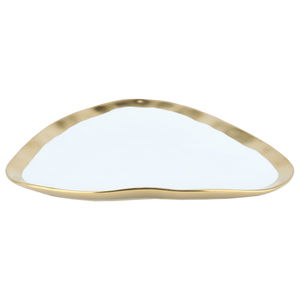 صحن تقديم حلا بورسلان بحواف ذهبي السيف غاليري، 19×19×2 سم، مثلث - أبيض product image 2