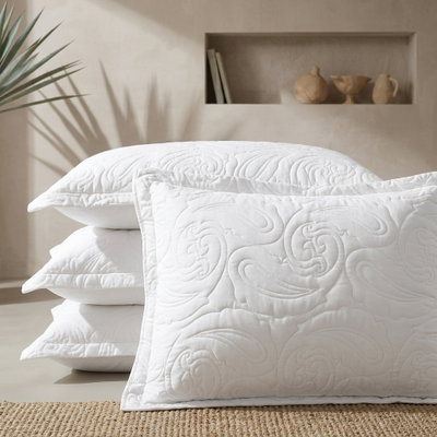 طقم لحاف بيزلي مايكروفايبر، 260x235 سم، نفرين، 6 قطع - ابيض product image 4