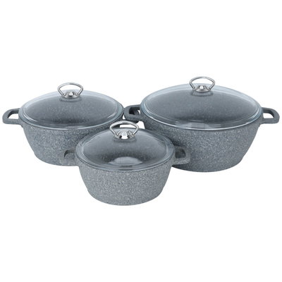 طقم جرانيت السيف غاليري، 9 قطع، بشواية - رمادي product image 2