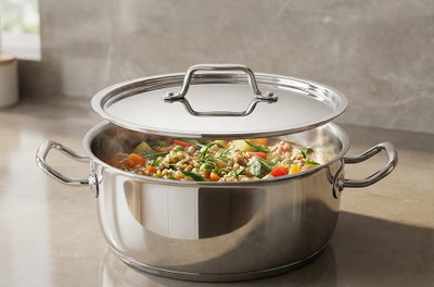 Al Saif Gallery Indian steel pot, 30 cm - silver product image 3