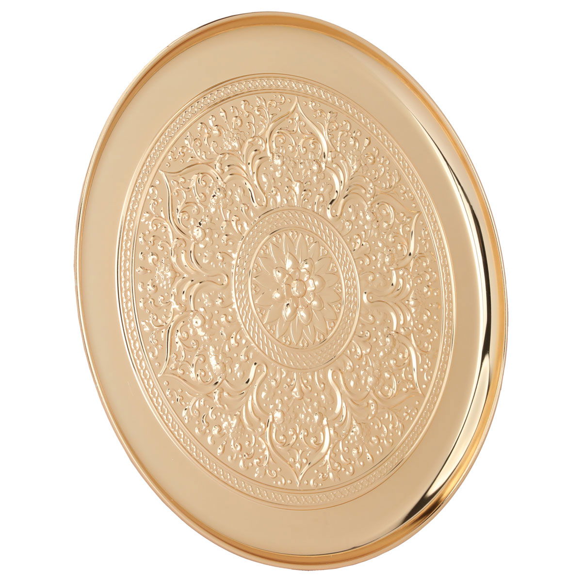 صينية تقديم استيل السيف غاليري، 42x42x2 سم، دائري - ذهبي product image 1