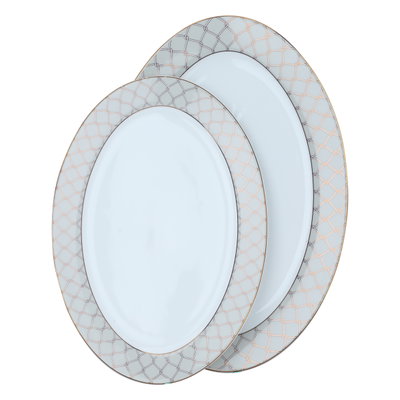 طقم سفرة بورسلان السيف غاليري، 81 قطعة، دائري - رمادي product image 8