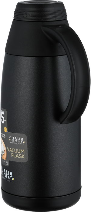 ترمس شاها، حافظة داخلية ستانلس ستيل1.1 لتر، ضغاط - أسود product image 2