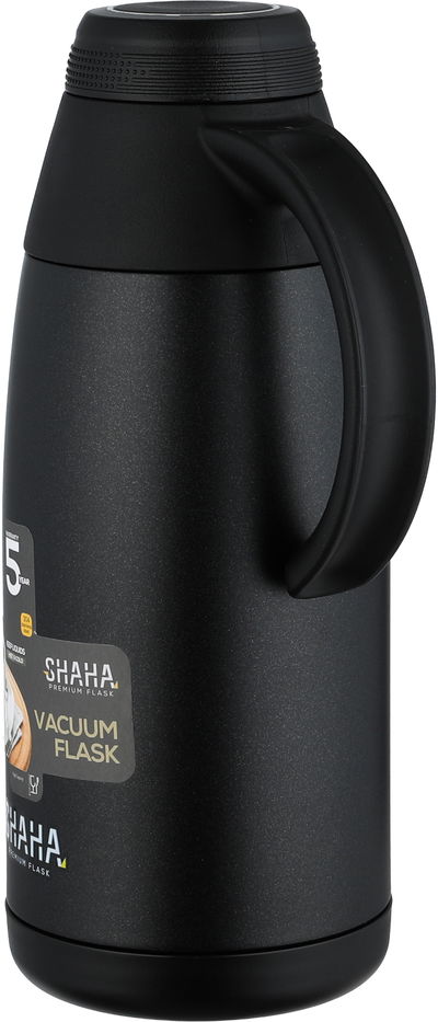 ترمس شاها، حافظة داخلية ستانلس ستيل1.1 لتر، ضغاط - أسود product image 2