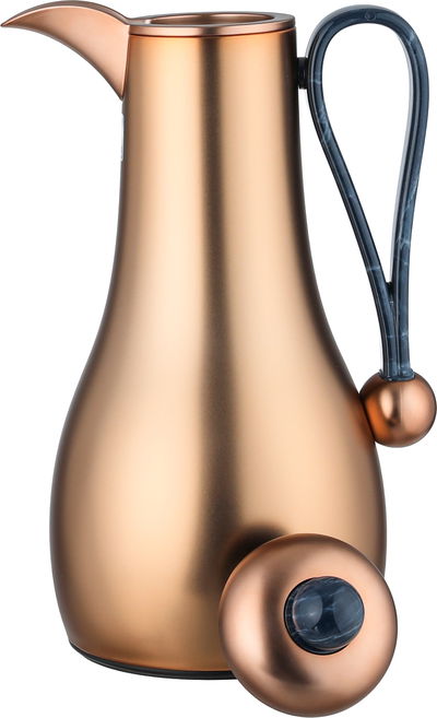 طقم ترامس غيم السيف غاليري، قطعتين، 1/1 لتر، حافظة داخلية زجاج، يد زرقاء - نحاسي product image 5