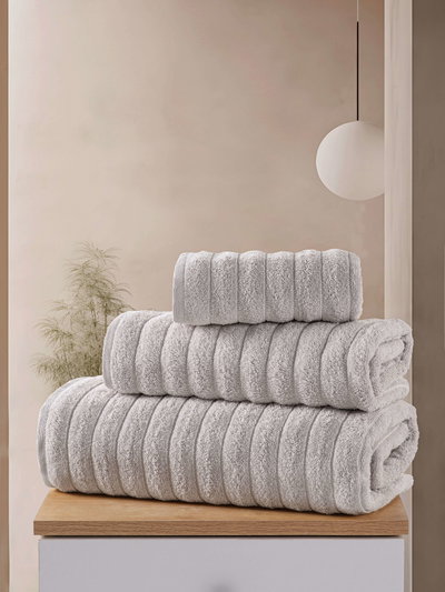منشفة قطن، 1 قطعة،  170 × 90 سم - رصاصي فاتح product image 2