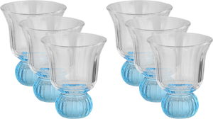Al Saif Gallery Glass Set, 6 Pieces, Blue Base - Clear Blue product image
