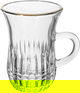 Tea set with max glass handle, gold line, 6 pieces - transparent product image 2