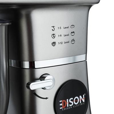 Raptor Edison SM-A02PS Electric Stand Mixer, 10 Liters, 1500 Watts, 50.5 x 30.7 x 48.9 cm, 12 Speeds, Touchscreen, Built-in Scale - Black Silver product image 3