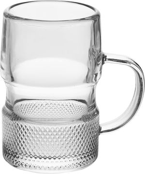 طقم بيالات شاي زجاج، 140 مل، 4 قطع، مسكة يد - شفاف product image 2