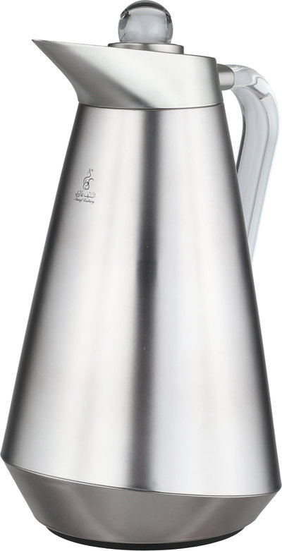 Al Saif Gallery Tarif Thermos Set, 1/0.7 Liter, Glass Interior, Transparent Handle, Push-Button Lid - Silver product image 5