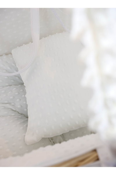 سرير موسى قطن فان مومنت، 76×42×76 سم، حامل خشب - ابيض product image 2