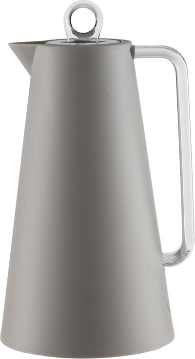 Glory Helena Thermos, 1 liter, glass interior, transparent handle, push-button lid - Cappuccino product image 2