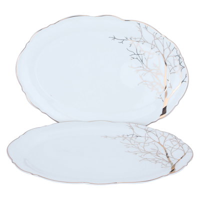 طقم سفرة بورسلان السيف غاليري، 65 قطعة - أبيض product image 5