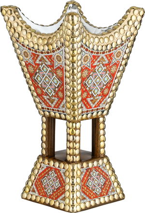 Haili Mazik Syrian wooden incense burner, 15x15x30 cm, base - multi-colored product image 2