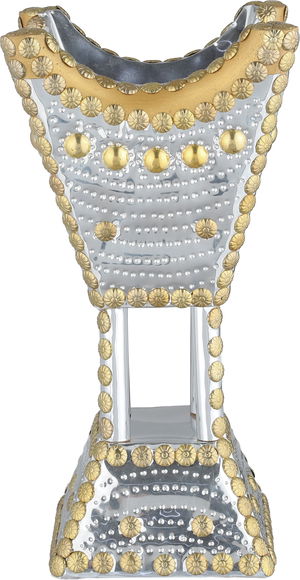 مبخرة باكستاني ستانلس استيل، 15x15x28 سم، قاعدة - فضي ذهبي product image 2