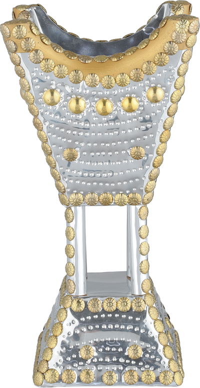 مبخرة باكستاني ستانلس استيل، 15x15x28 سم، قاعدة - فضي ذهبي product image 2