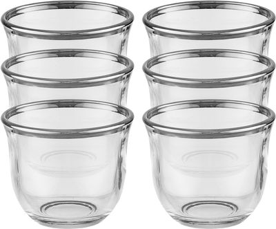 Al Saif Gallery Saudi Coffee Cup Set, 6 Pieces, 60ml - Clear product image 1