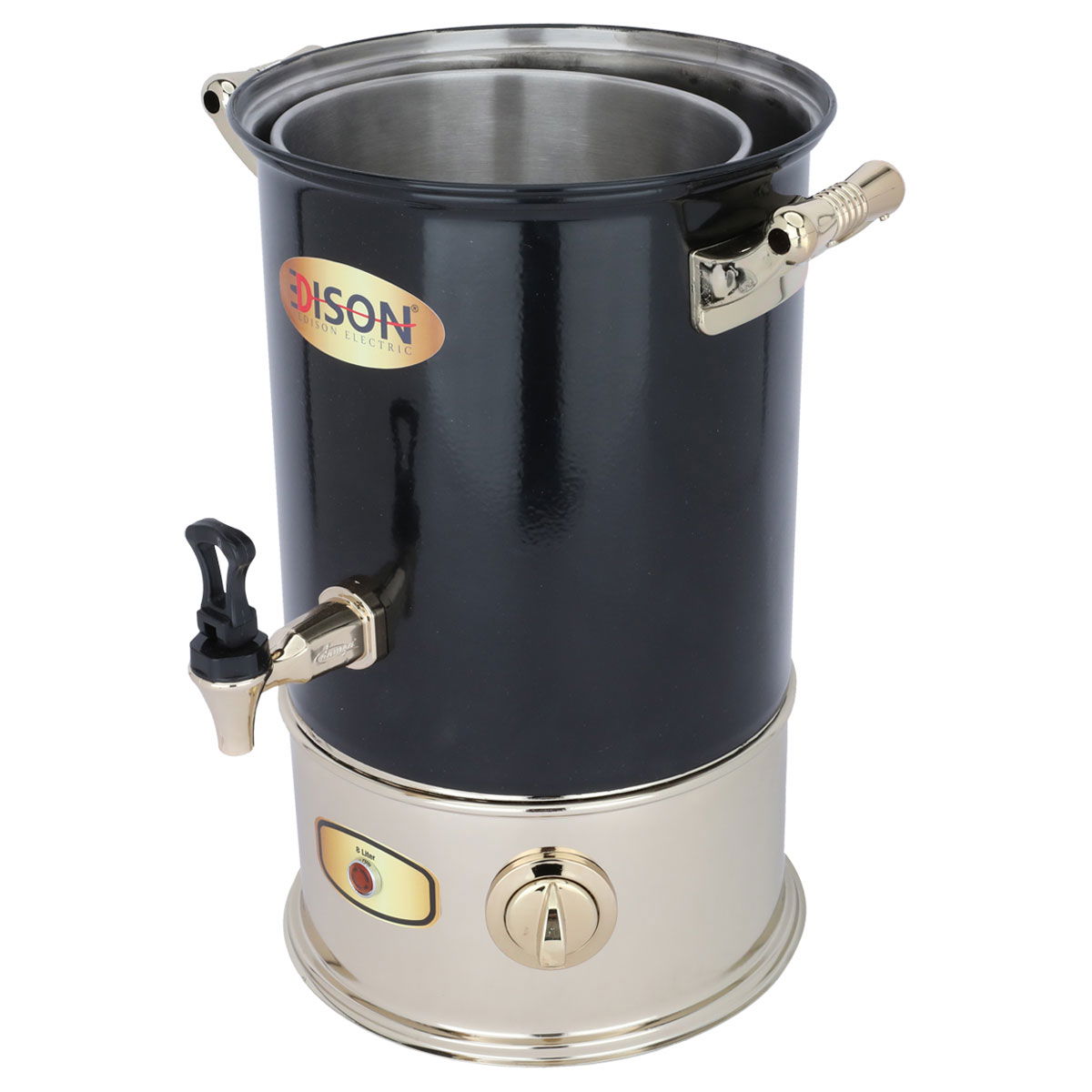 غلاية كهربائية إديسون، 8 لتر، 1700 واط، وعاء داخلي - أسود بذهبي product image 3