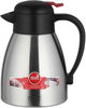 Regal Thermos, 1.2 Liter, Stainless Steel Inner Container, Stainless Steel/Plastic Outer Body, Push Button - Black/Silver product image 2