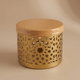 علبة بهارات دائرية استيل هندي العين الاندلسية، 10×8 سم - ذهبي بني product image 1