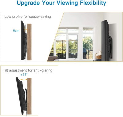 حامل تلفزيون حائط معدن فيسيو، 55-100 بوصة، VBT55100 - اسود product image 2