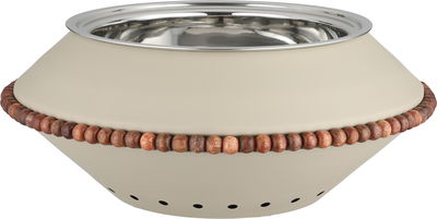 Al Saif Gallery Stainless Steel Indian Food Warmer, 36x36x26 cm, 2 Liter, Double Bowl, Base, Round - Silver Beige product image 2
