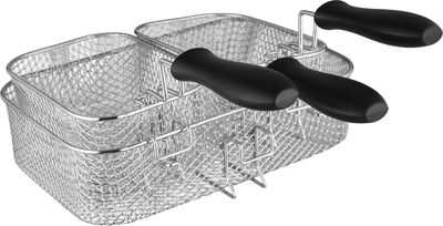 قلاية زيت عميقة ستانلس استيل إديسون، 2520-3000 واط، 130-190 درجة مئوية، TJH250H2 - أسود فضي product image 6