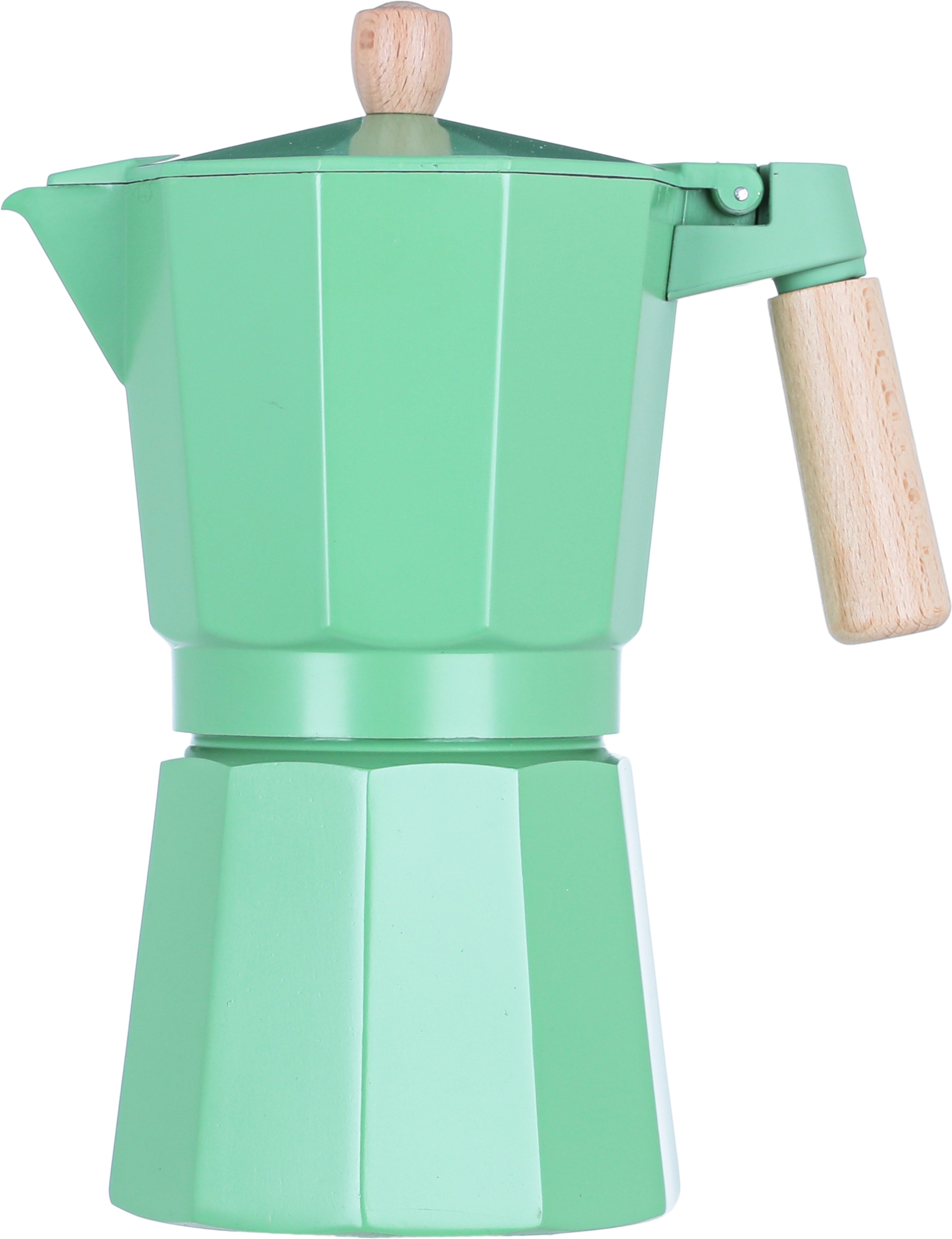 Al Saif Gallery Espresso Coffee Maker, 900 Ml, Wooden Handle - Light Green product image