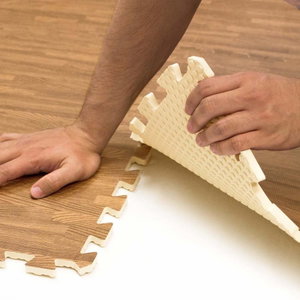 Kangaroo 11151515518 Parquet Foam Flooring, 60 x 60 meters, 1 cm thick, 4 interlocking tiles - Wood Brown product image 2