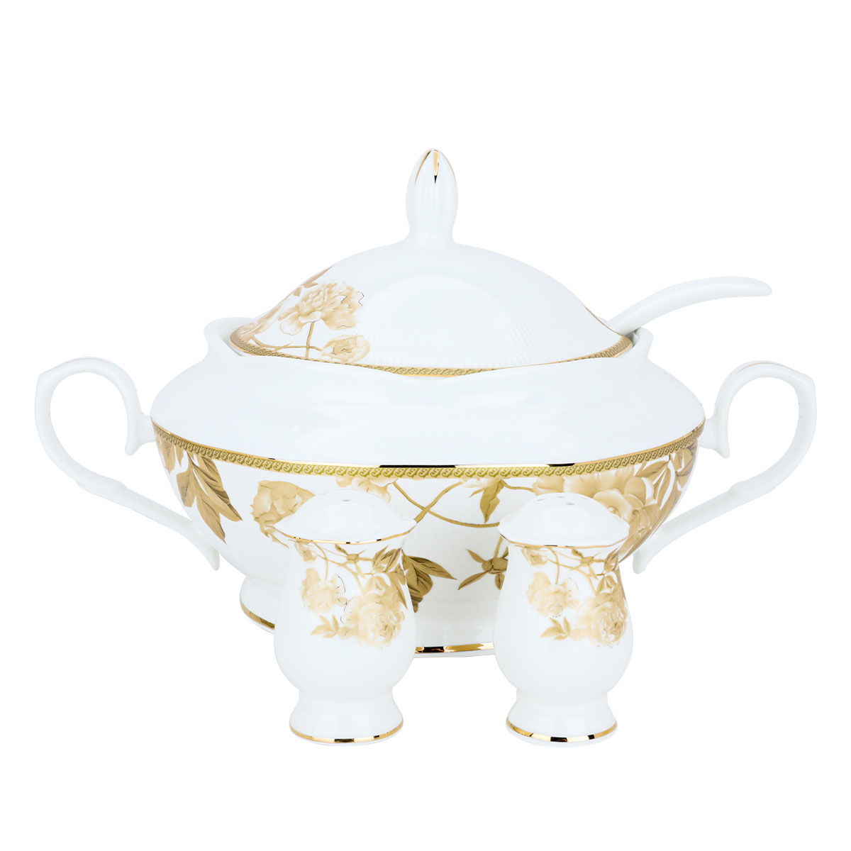Al Saif Gallery Porcelain Dining Set, 61 Pieces - Golden White product image 7
