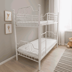 سرير مزدوج حديد، 170×90×190 سم - أبيض product image 2